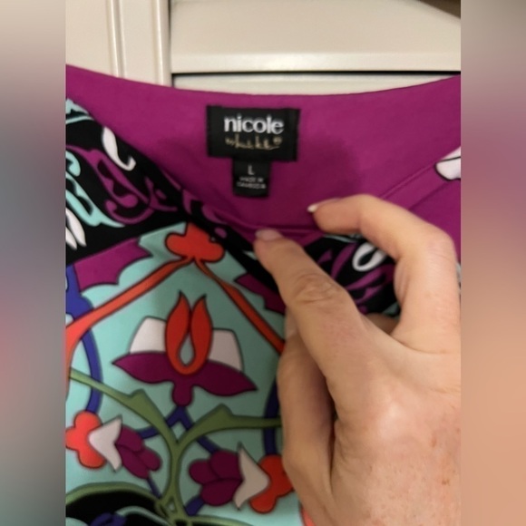 🚢🏝️Nicole by Nicole Miller Dress, size L - Picture 2 of 4